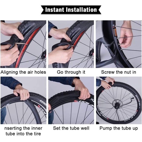 2 Pack 26 Inch Bike Tubes Plus 2 Tire Levers, 26"x1.75/1.95/x2/2.10/2.125 - Picture 4 of 7